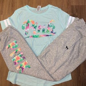 VS Tropical Tee and Campus Pants Vintage Large